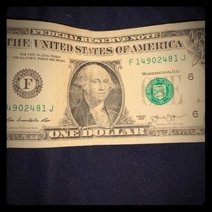 1 dollar bill